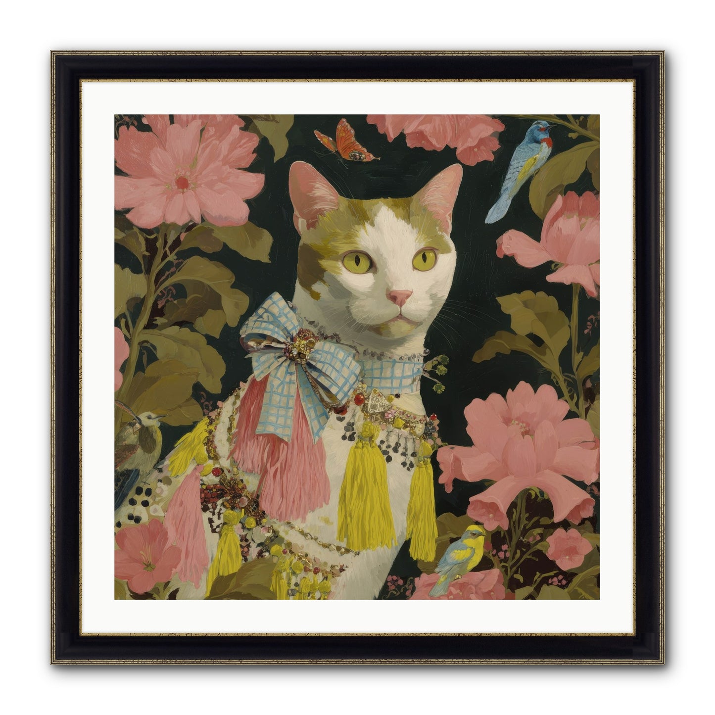 The Blackwood Belle Framed Print - Black & Gold 30x30