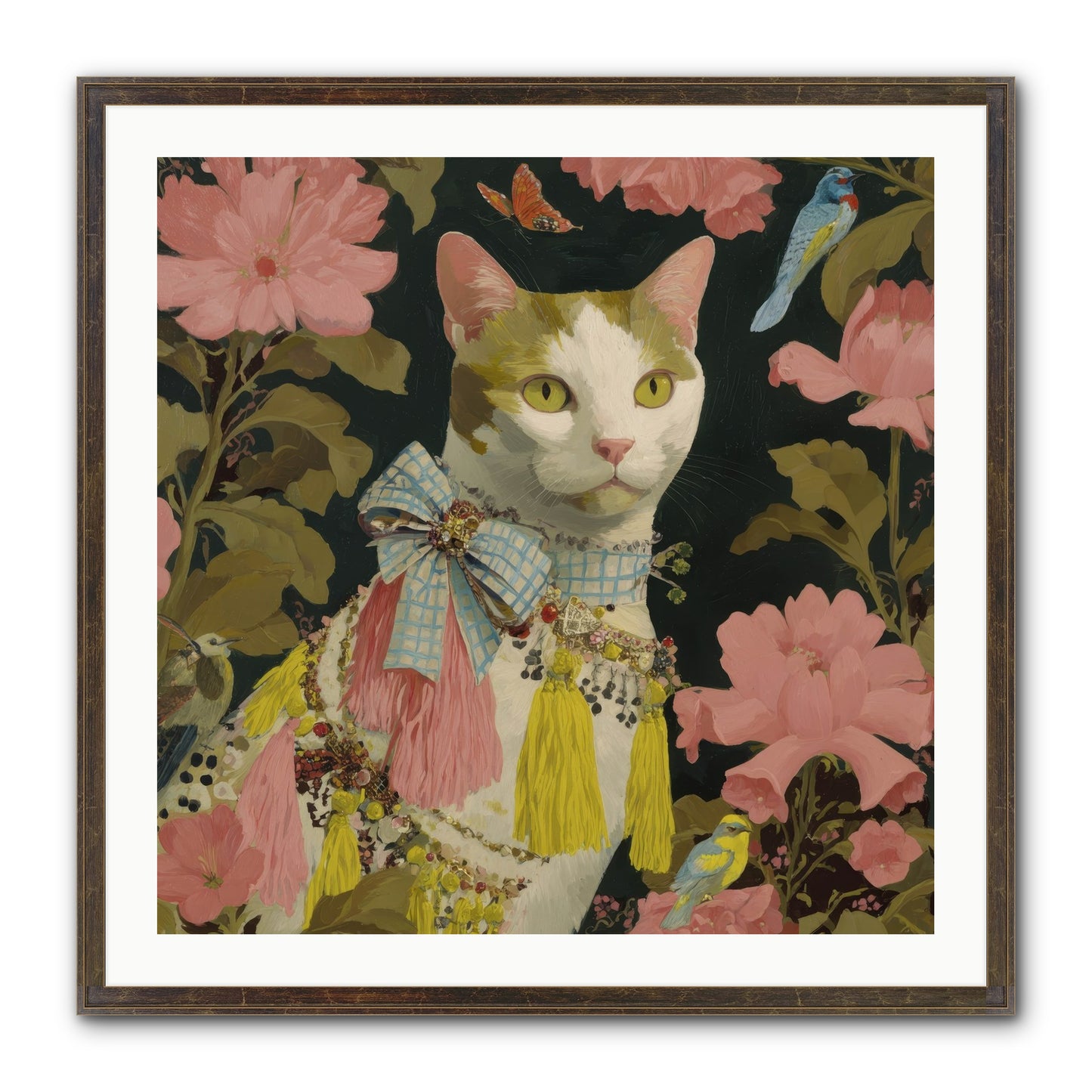 The Blackwood Belle Framed Print - Slimwoods Black/Gold 30x30