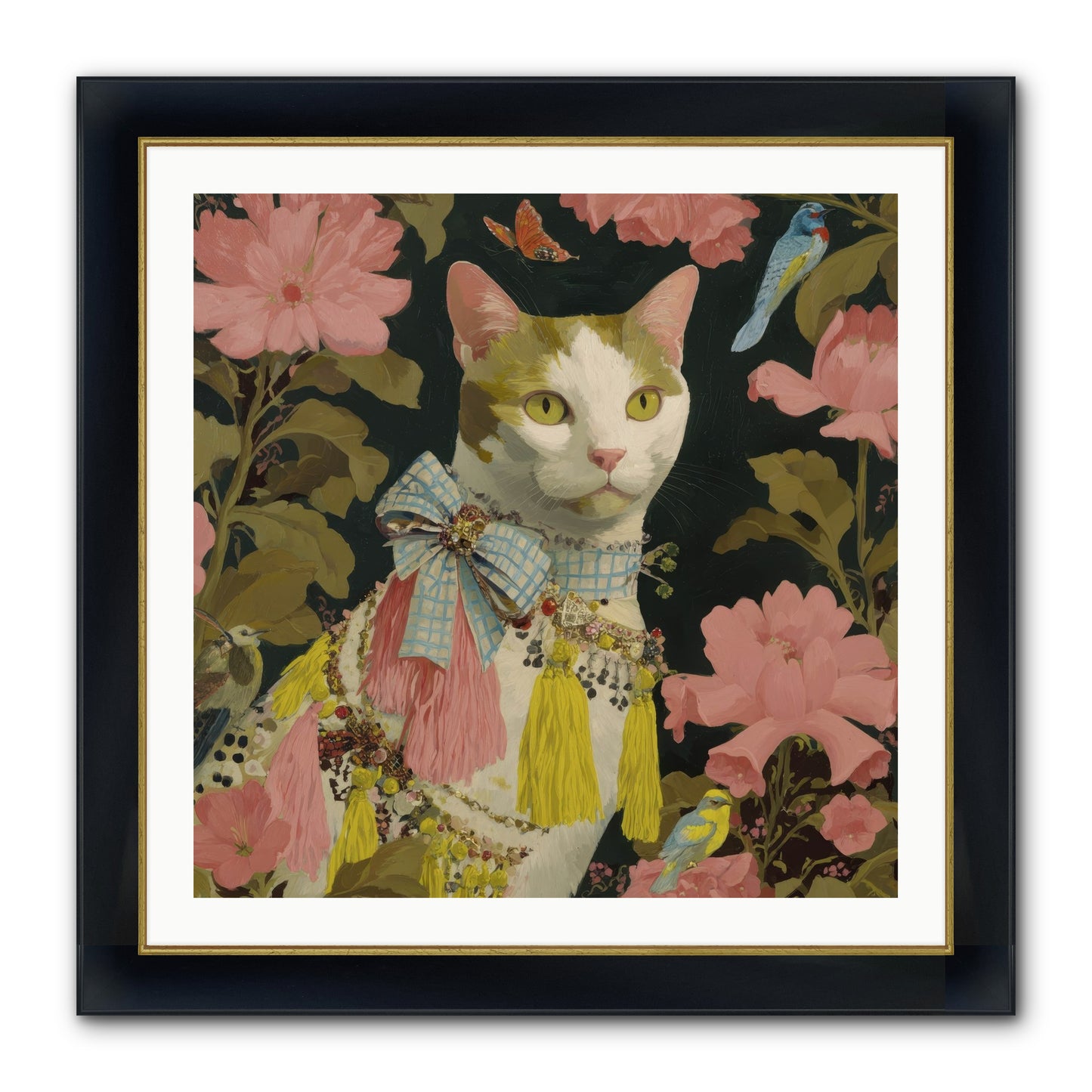 The Blackwood Belle Framed Print - Wide Black w/Gold 30x30