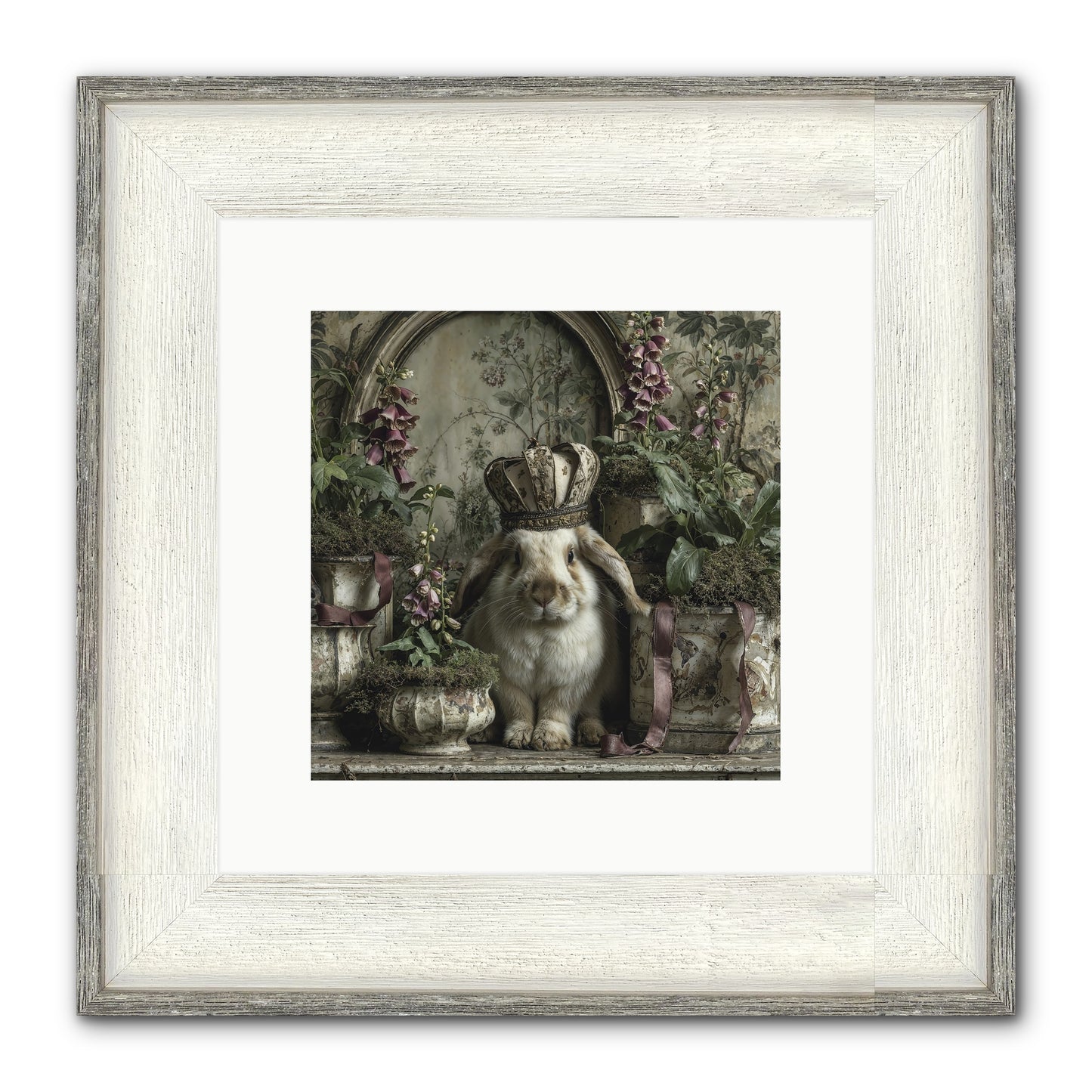 The Blooming Hour Framed Print - Driftwood White 10x10