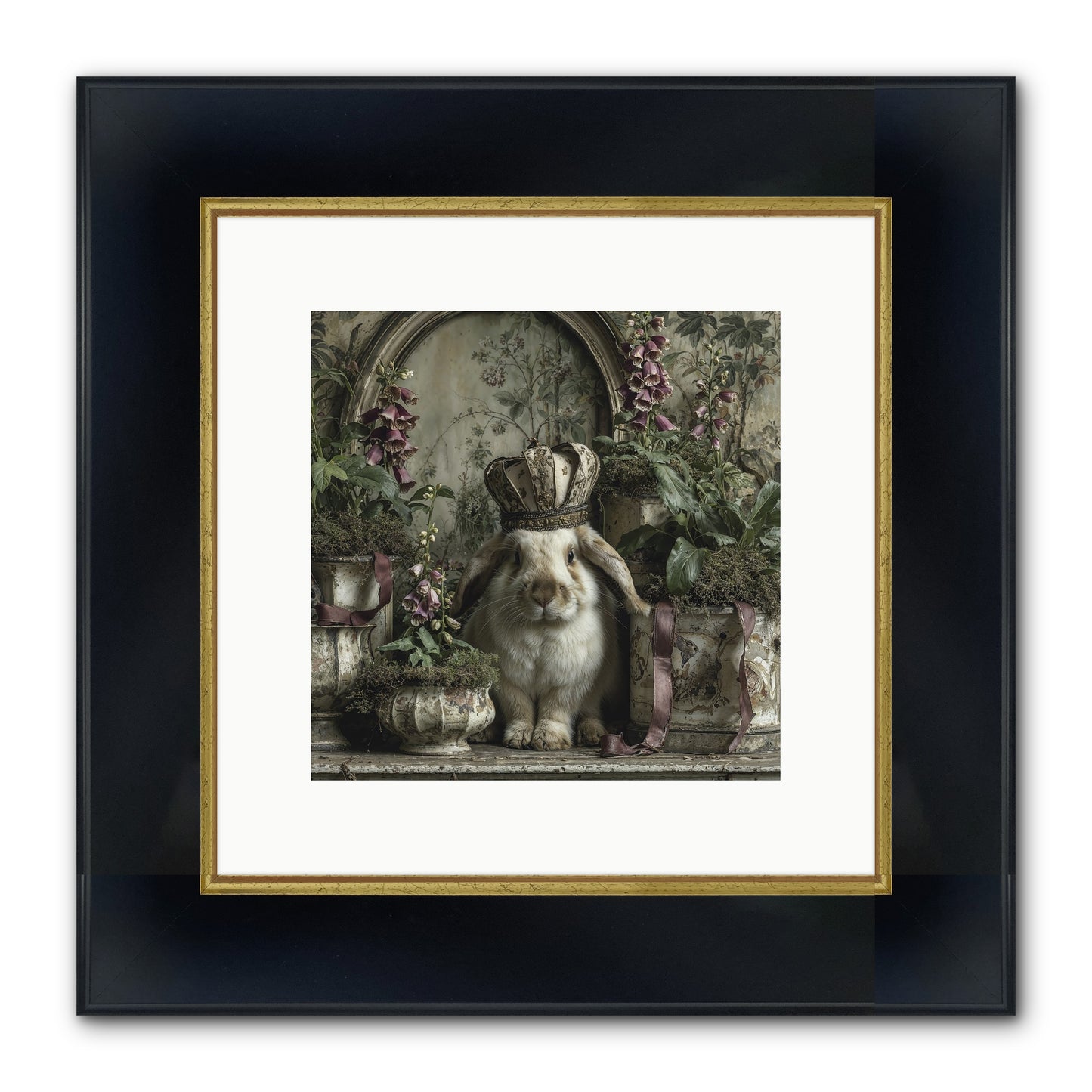 The Blooming Hour Framed Print - Wide Black w/Gold 10x10