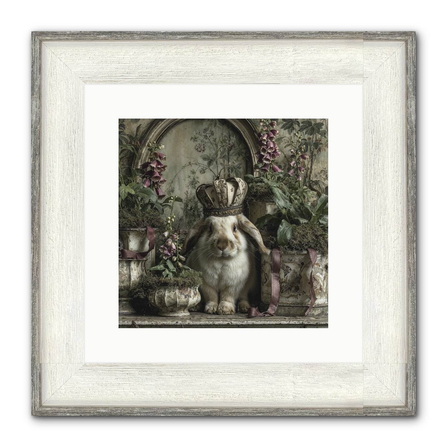 The Blooming Hour Framed Print - Driftwood White 12x12