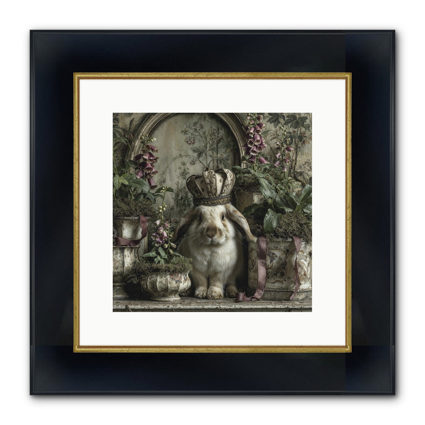 The Blooming Hour Framed Print - Wide Black w/Gold 12x12