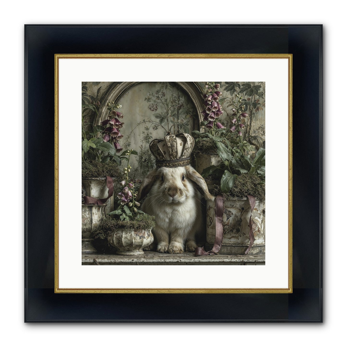 The Blooming Hour Framed Print - Wide Black w/Gold 16x16