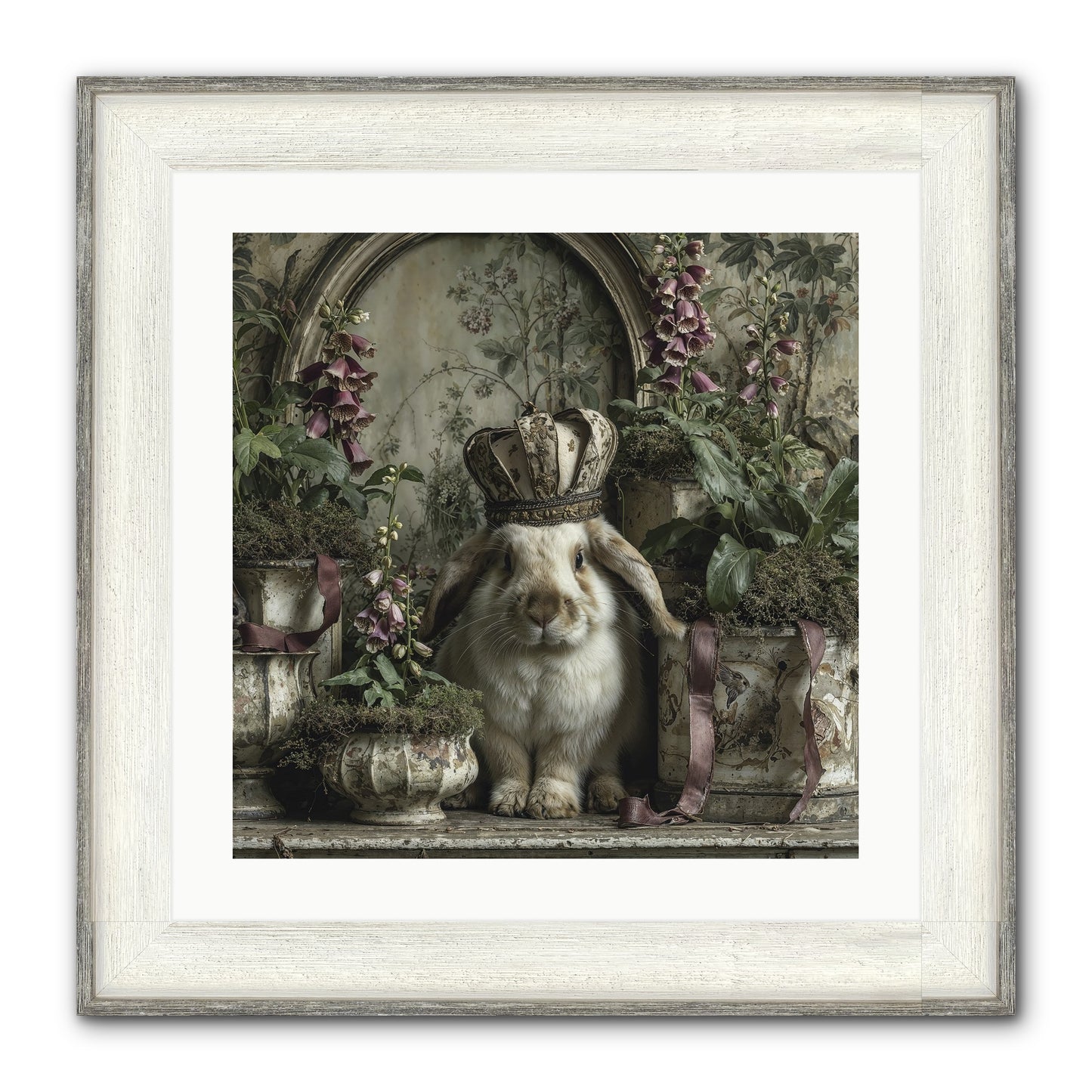 The Blooming Hour Framed Print - Driftwood White 20x20