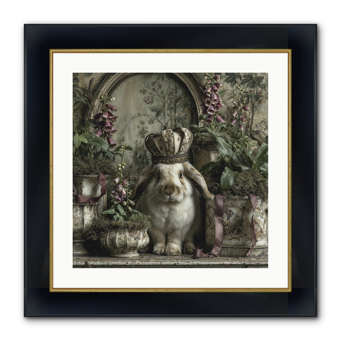 The Blooming Hour Framed Print - Wide Black w/Gold 20x20