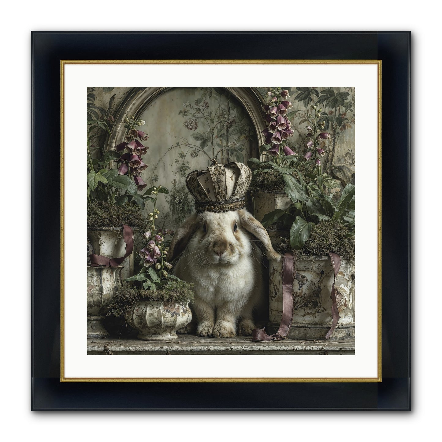 The Blooming Hour Framed Print - Wide Black w/Gold 24x24