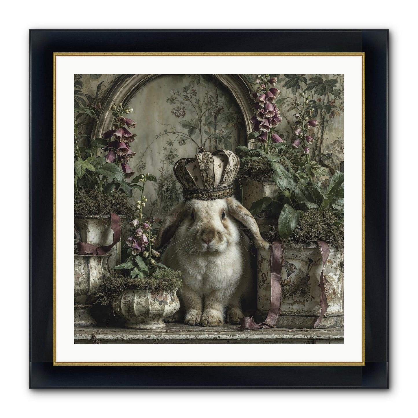The Blooming Hour Framed Print - Wide Black w/Gold 30x30