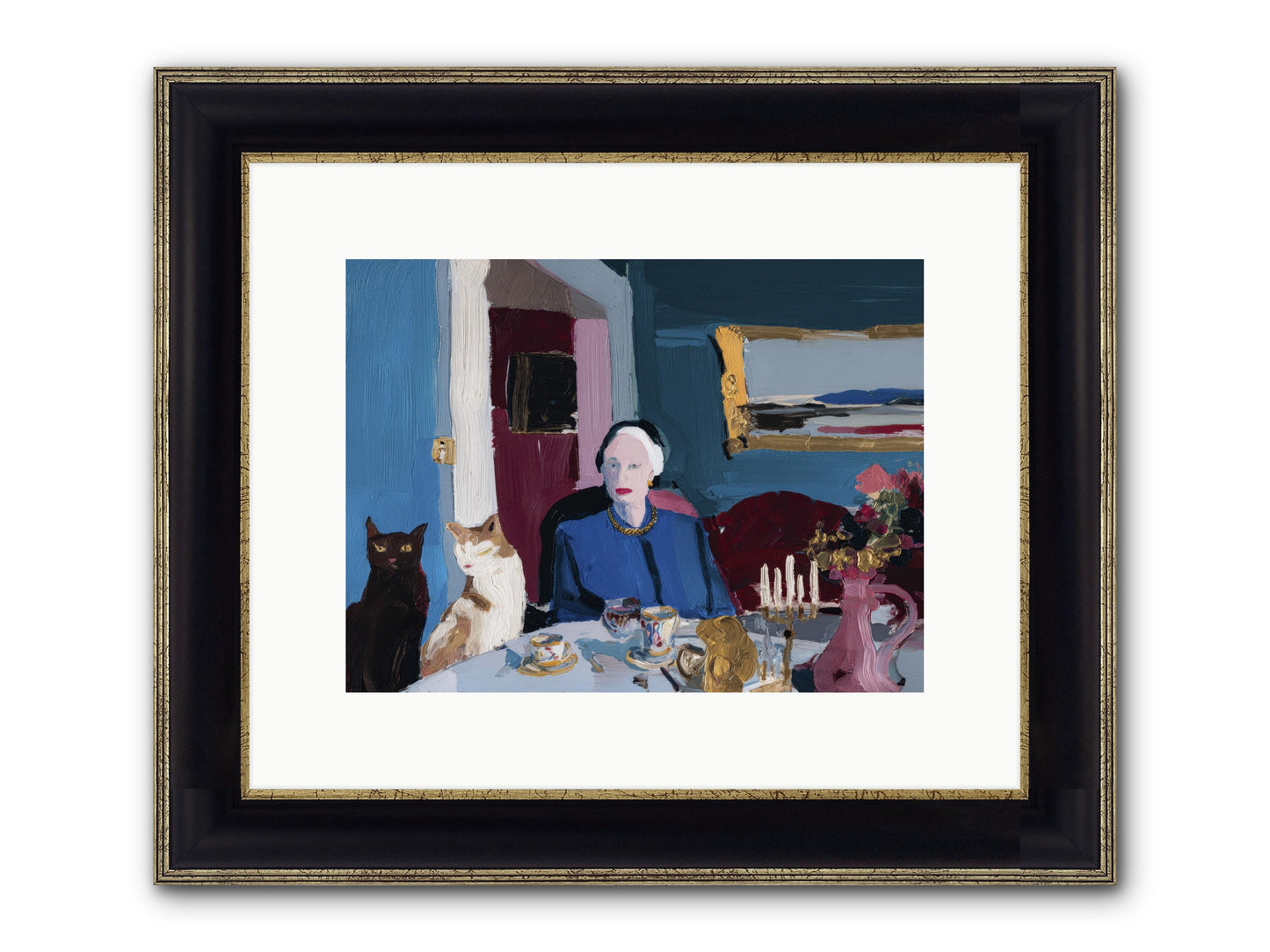 The Blue Hour Framed Print - Black & Gold 12x9