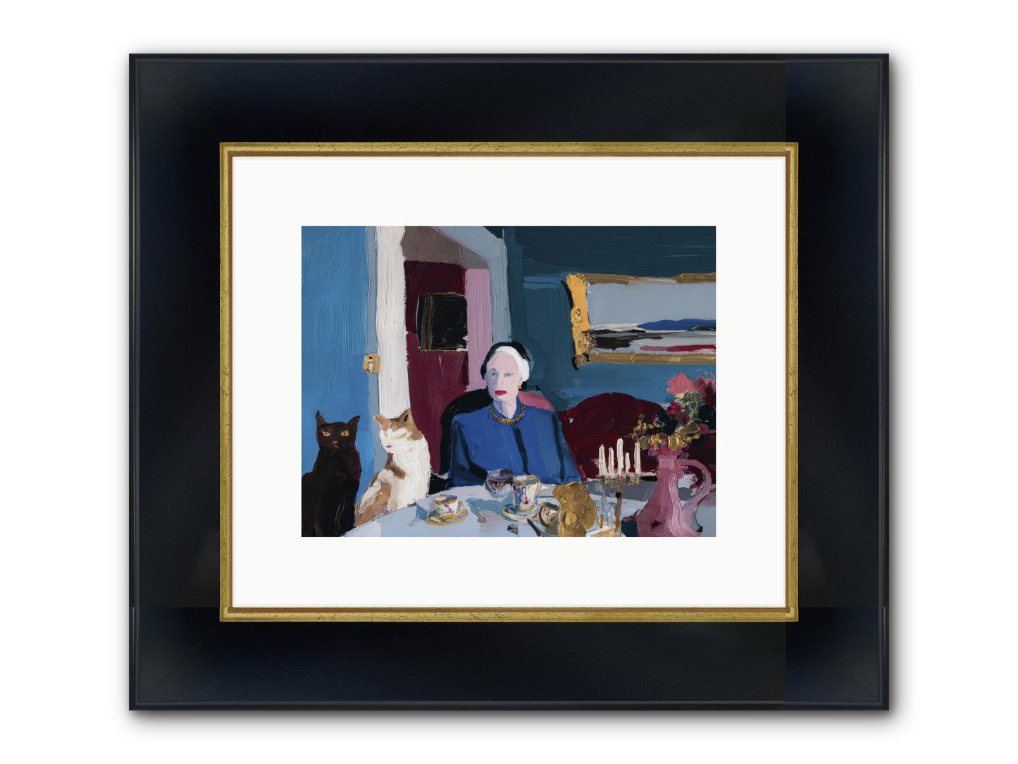 The Blue Hour Framed Print - Wide Black w/Gold 12x9