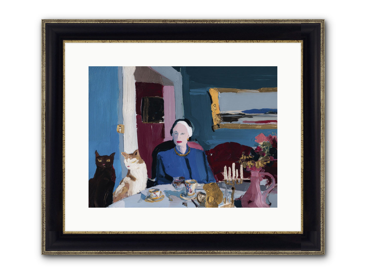 The Blue Hour Framed Print - Black & Gold 16x12