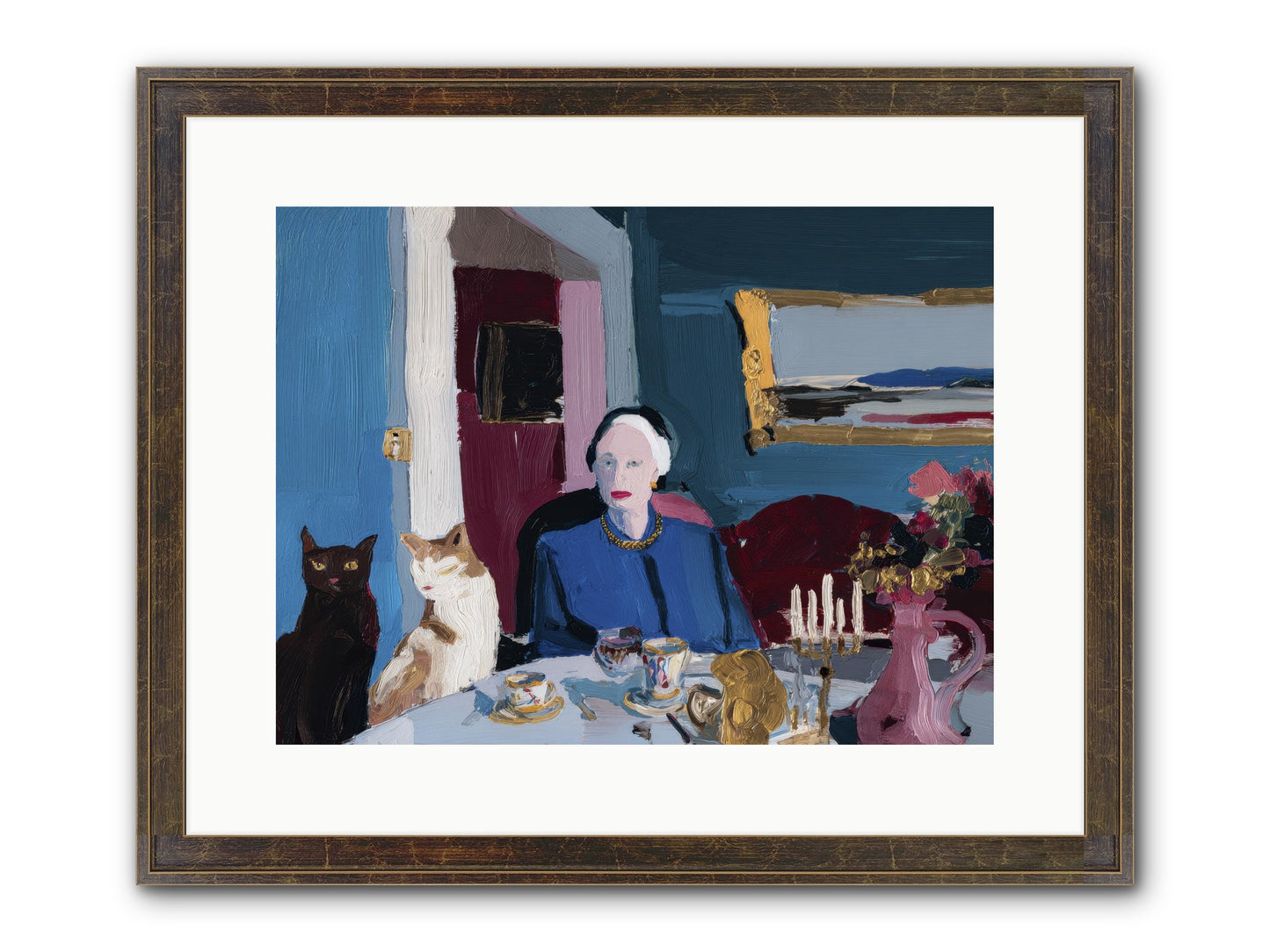 The Blue Hour Framed Print - Slimwoods Black/Gold 16x12