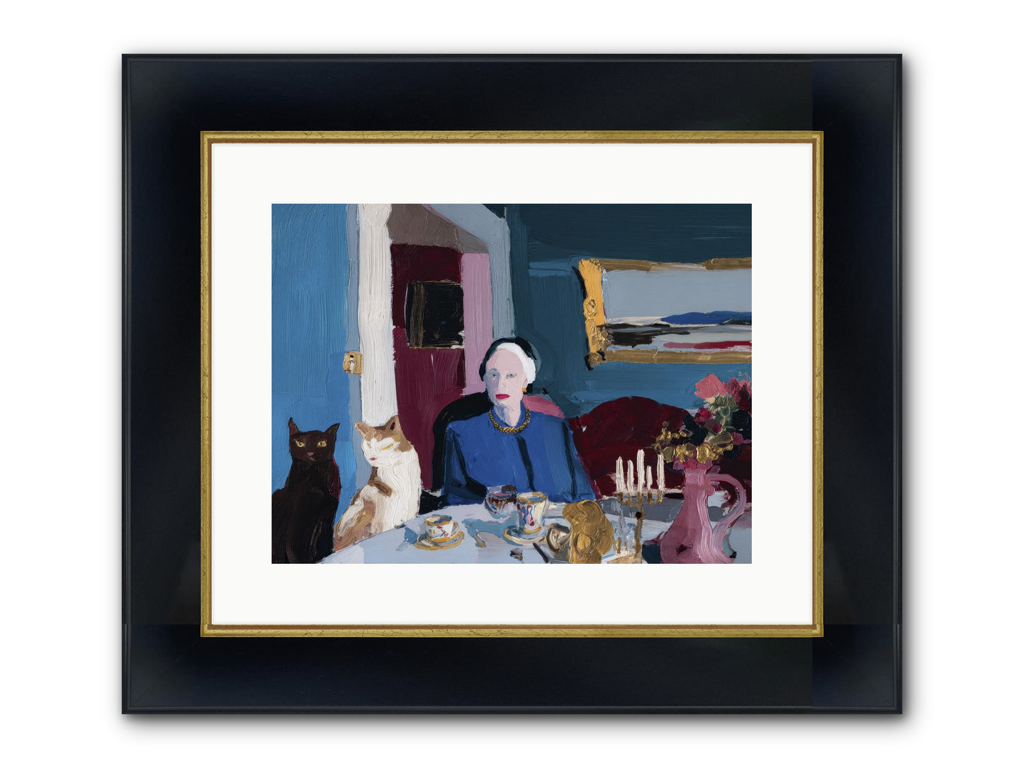 The Blue Hour Framed Print - Wide Black w/Gold 16x12