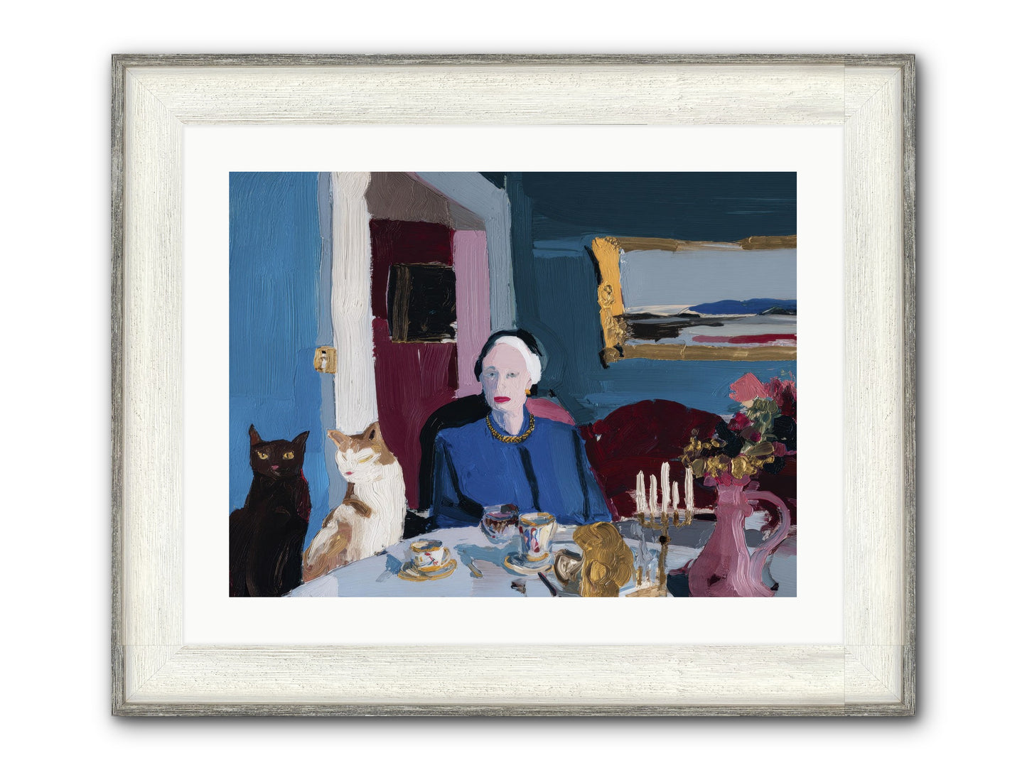 The Blue Hour Framed Print - Driftwood White 24x18