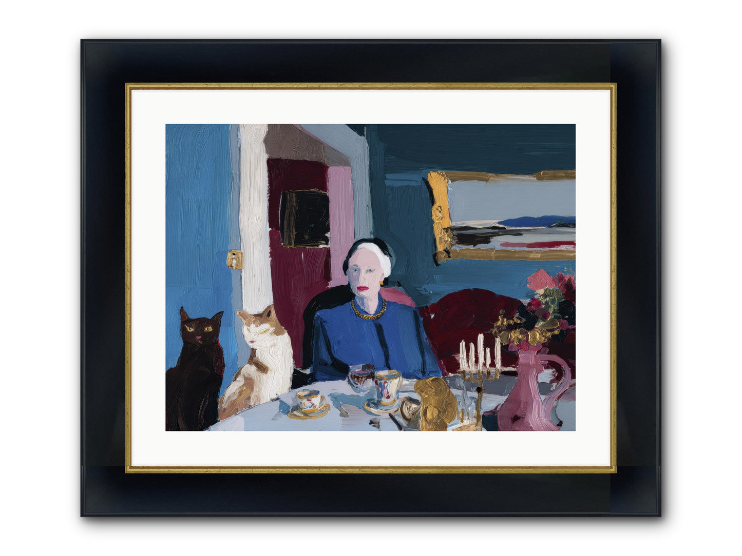 The Blue Hour Framed Print - Wide Black w/Gold 24x18