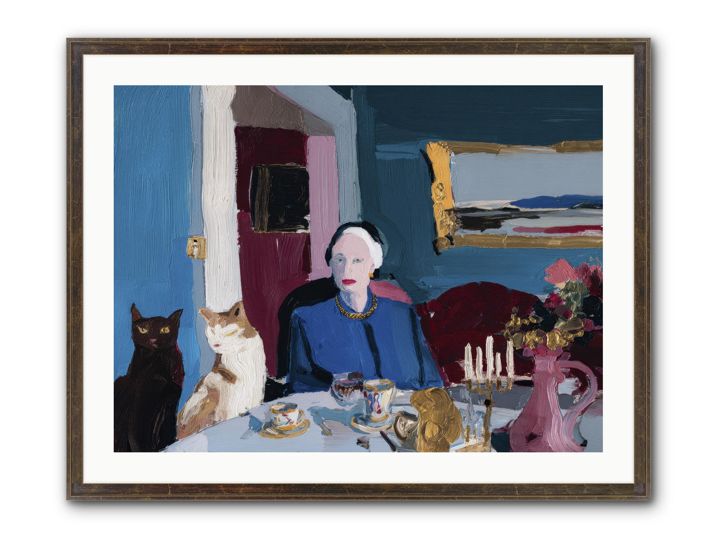 The Blue Hour Framed Print - Slimwoods Black/Gold 32x24