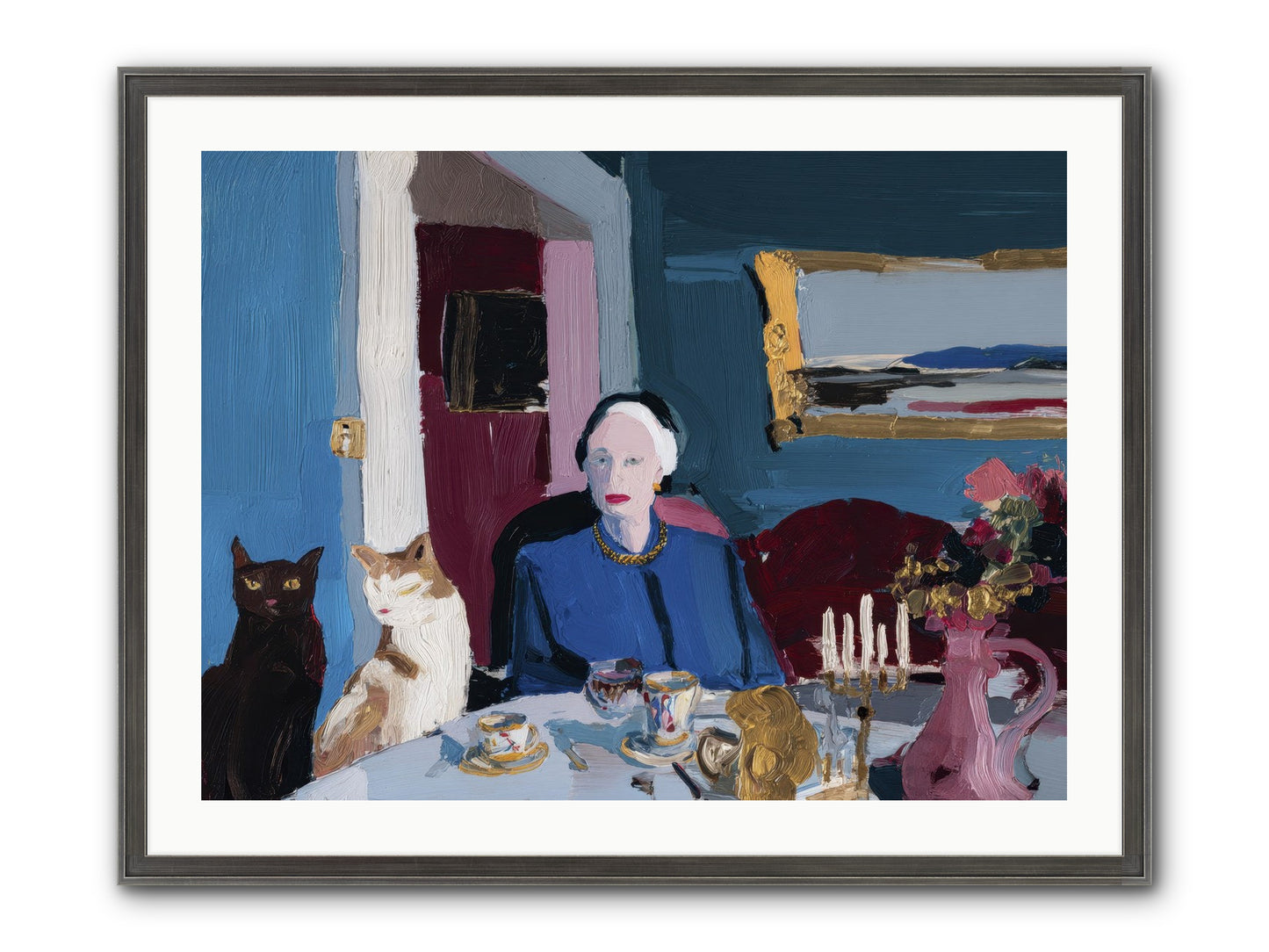 The Blue Hour Framed Print - Slimwoods Black/Silver 32x24