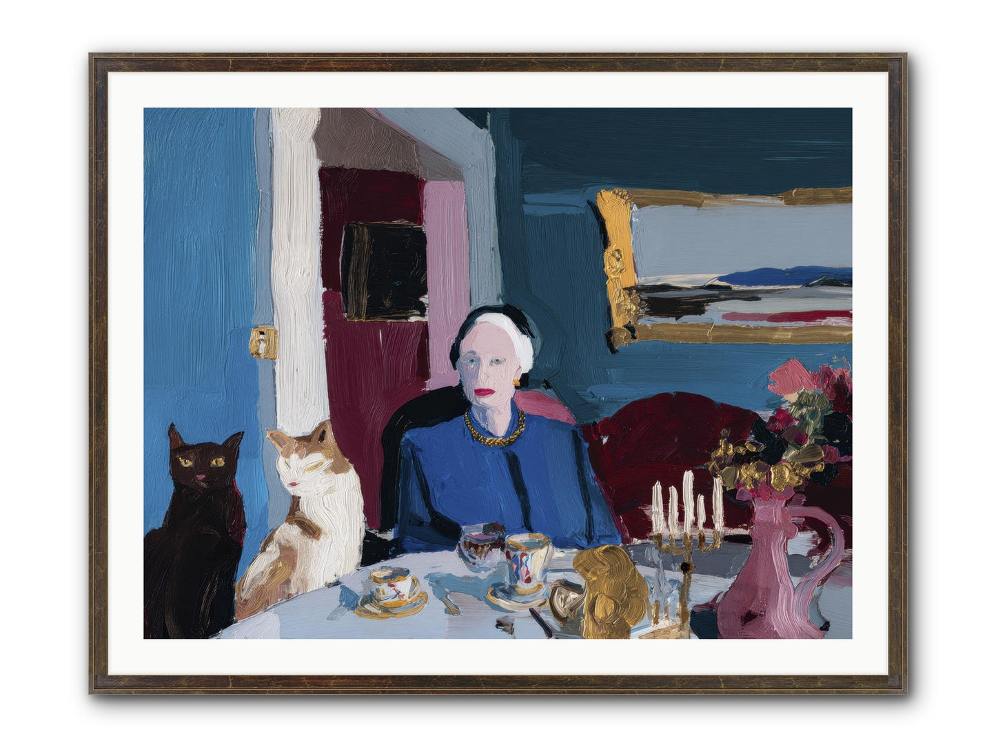 The Blue Hour Framed Print - Slimwoods Black/Gold 40x30