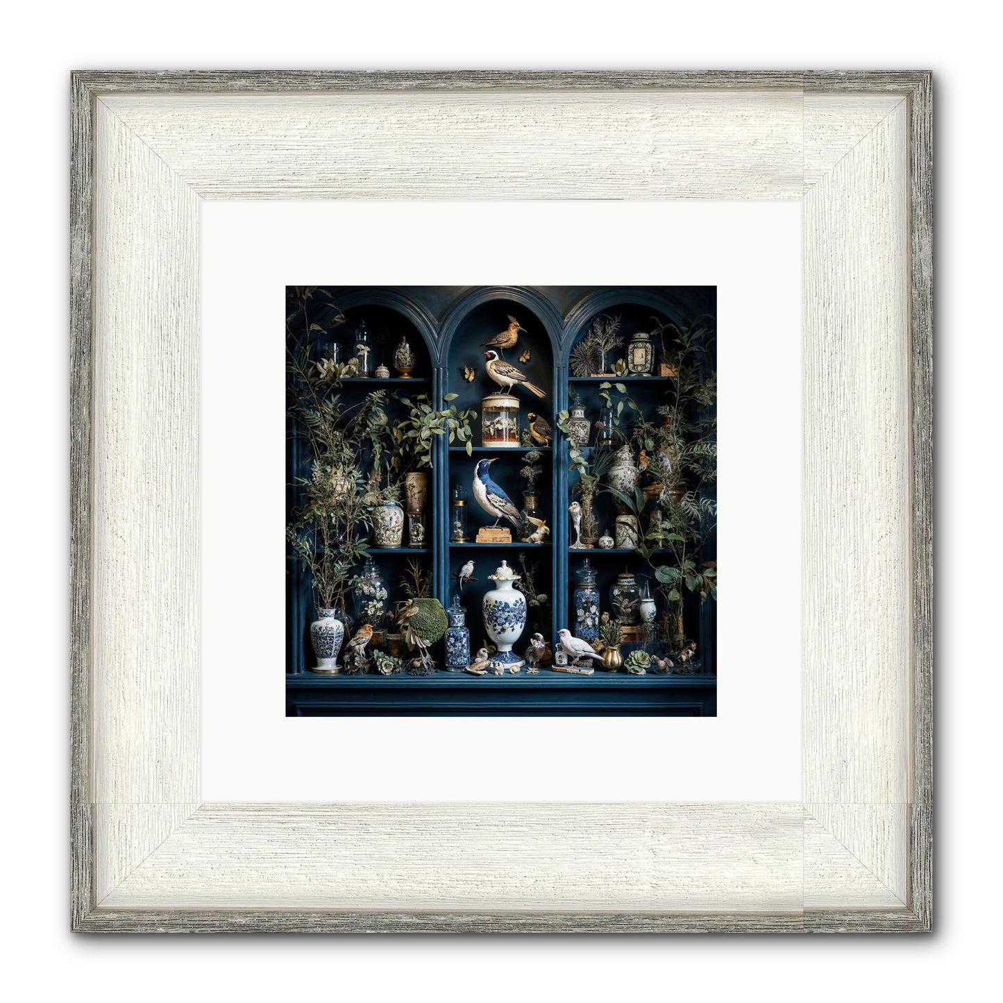 The Bluffs Framed Print - Driftwood White 10x10