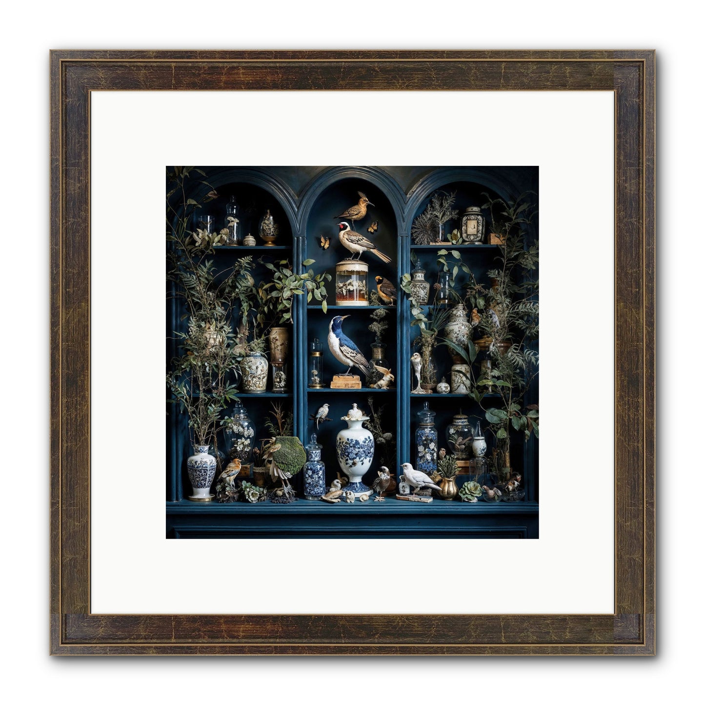 The Bluffs Framed Print - Slimwoods Black/Gold 10x10