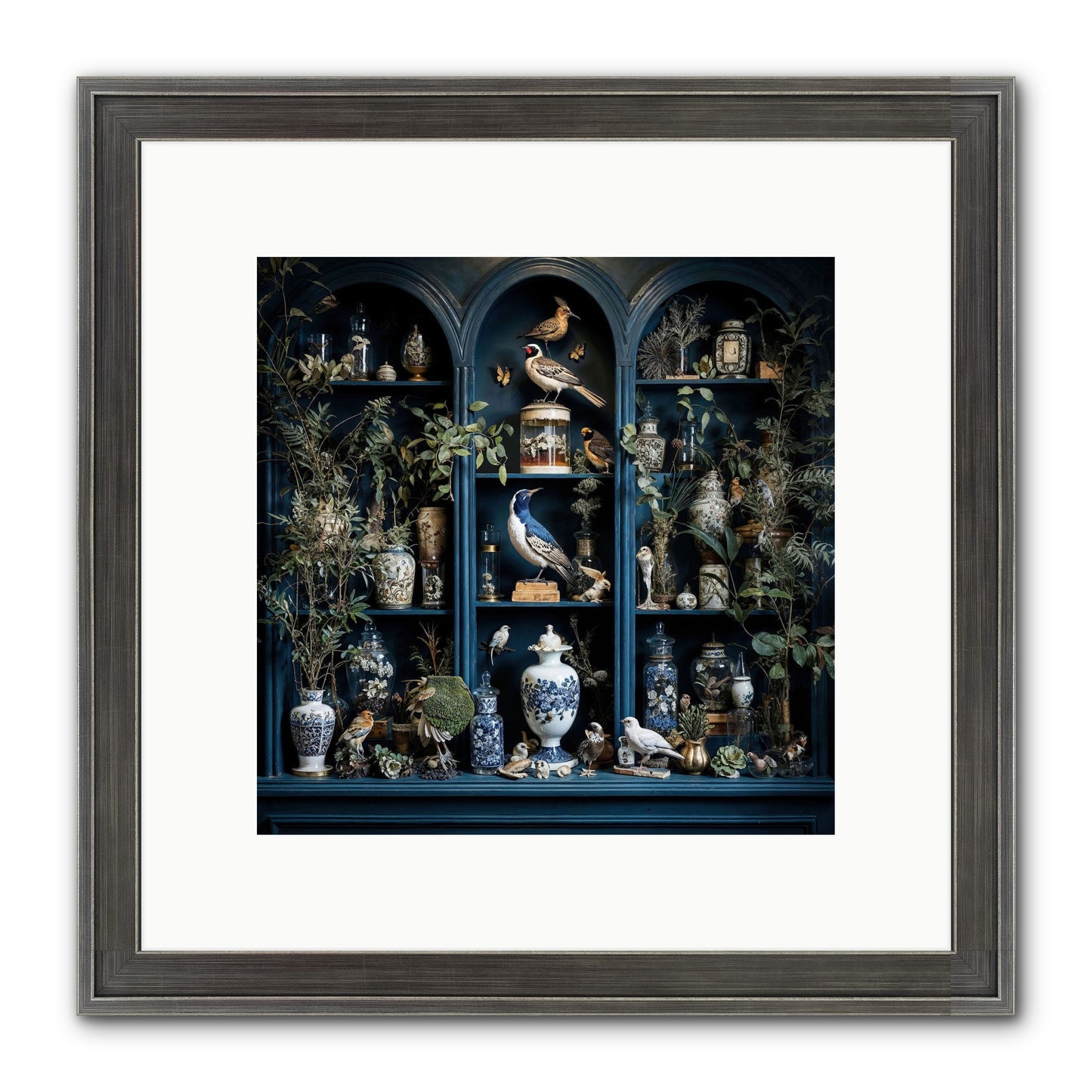 The Bluffs Framed Print - Slimwoods Black/Silver 10x10