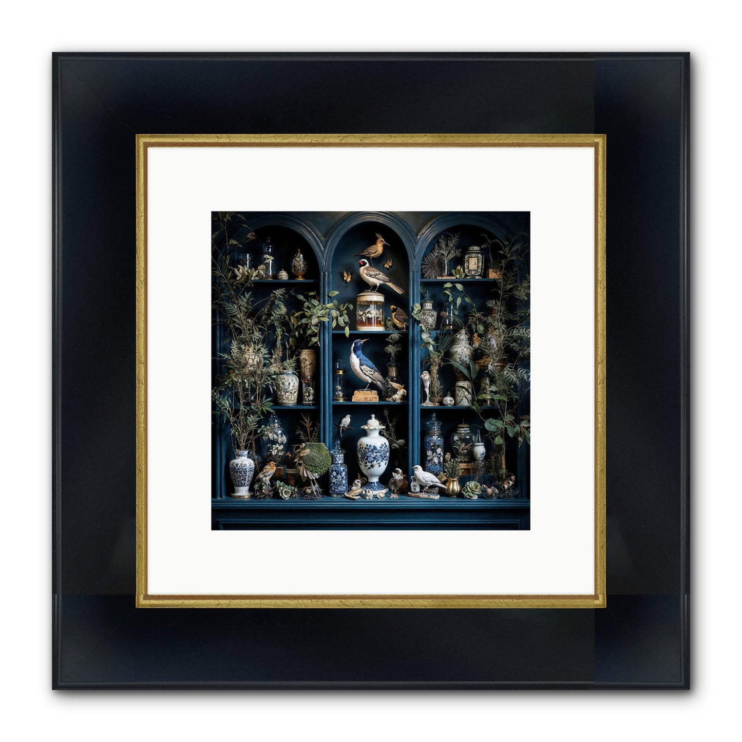 The Bluffs Framed Print - Wide Black w/Gold 10x10