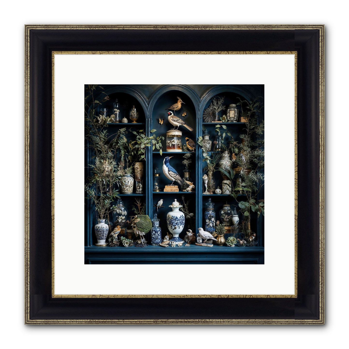 The Bluffs Framed Print - Black & Gold 12x12