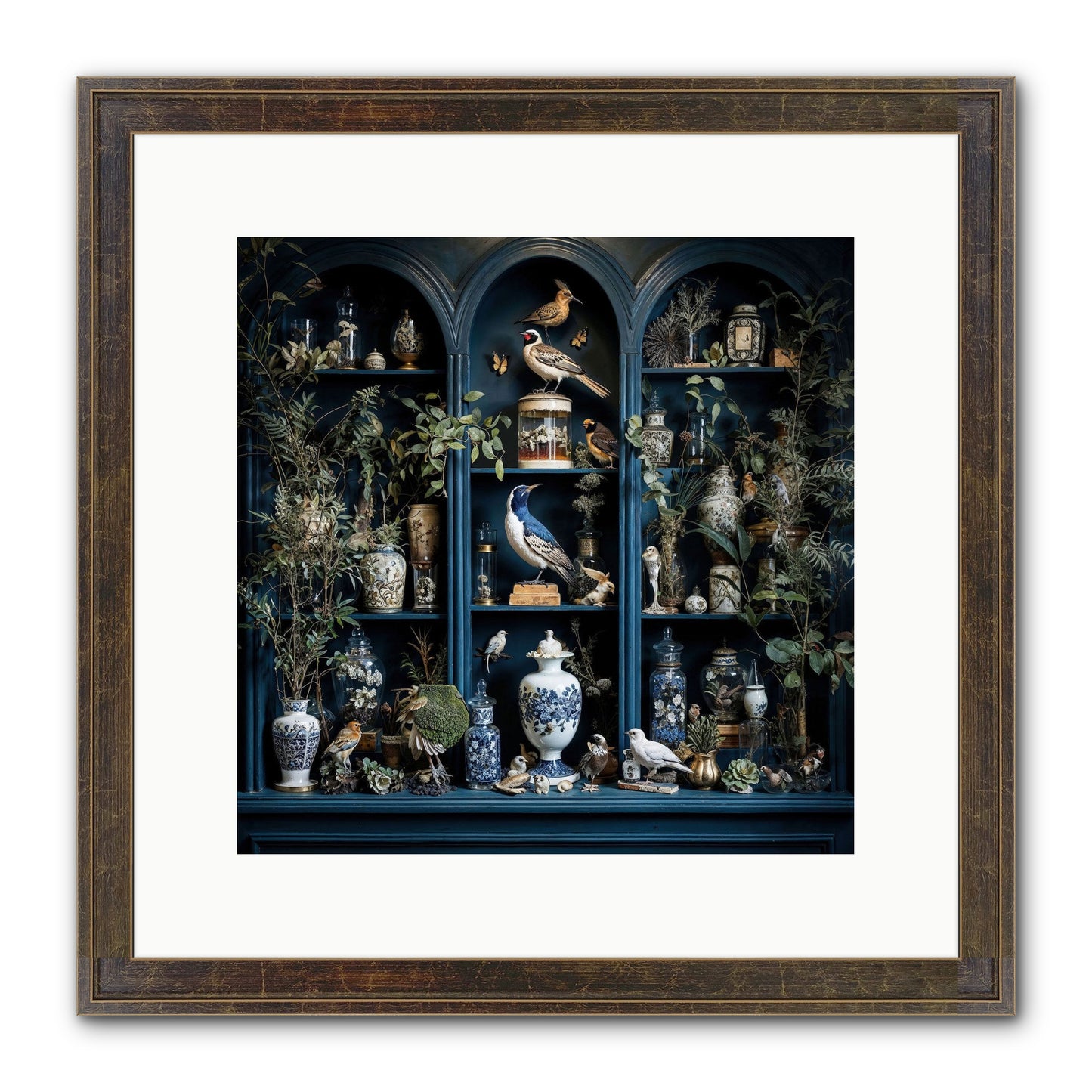 The Bluffs Framed Print - Slimwoods Black/Gold 12x12