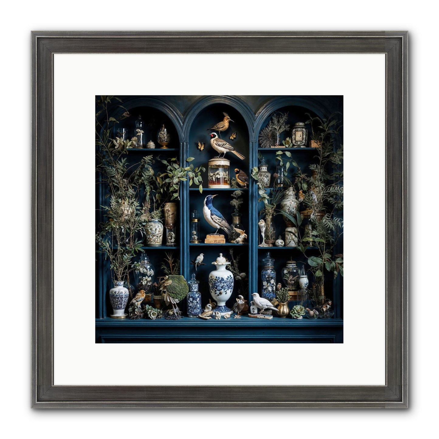 The Bluffs Framed Print - Slimwoods Black/Silver 12x12