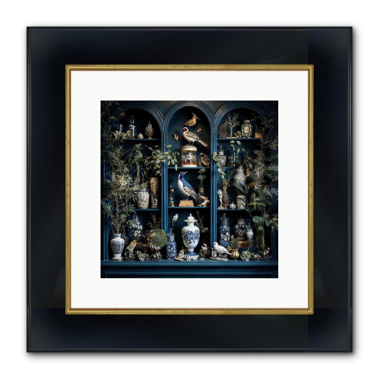 The Bluffs Framed Print - Wide Black w/Gold 12x12