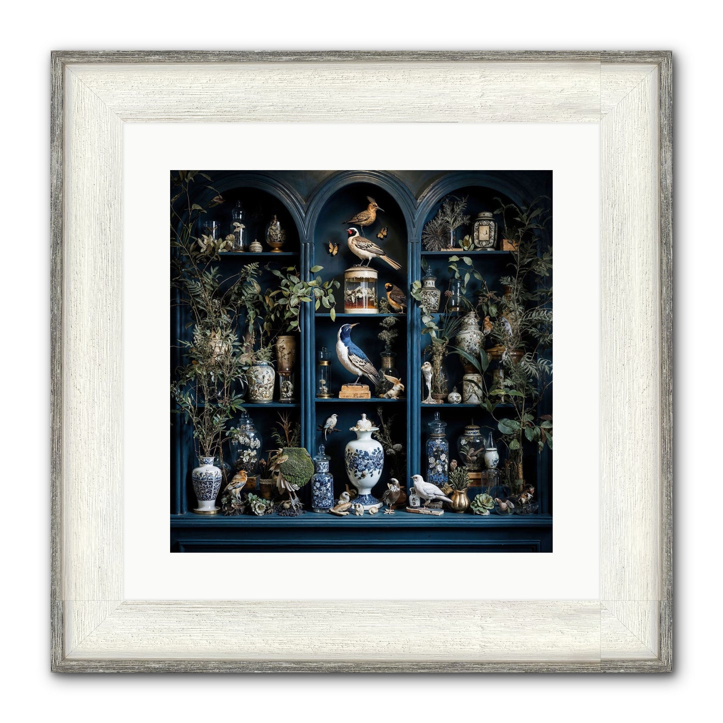The Bluffs Framed Print - Driftwood White 16x16