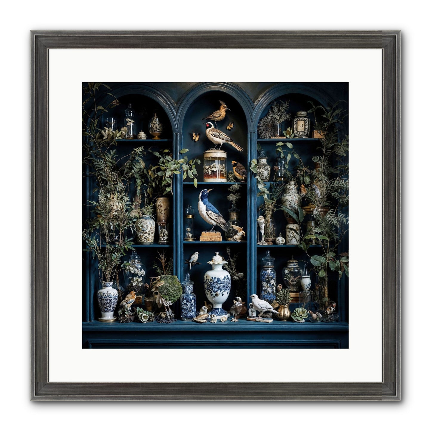 The Bluffs Framed Print - Slimwoods Black/Silver 16x16