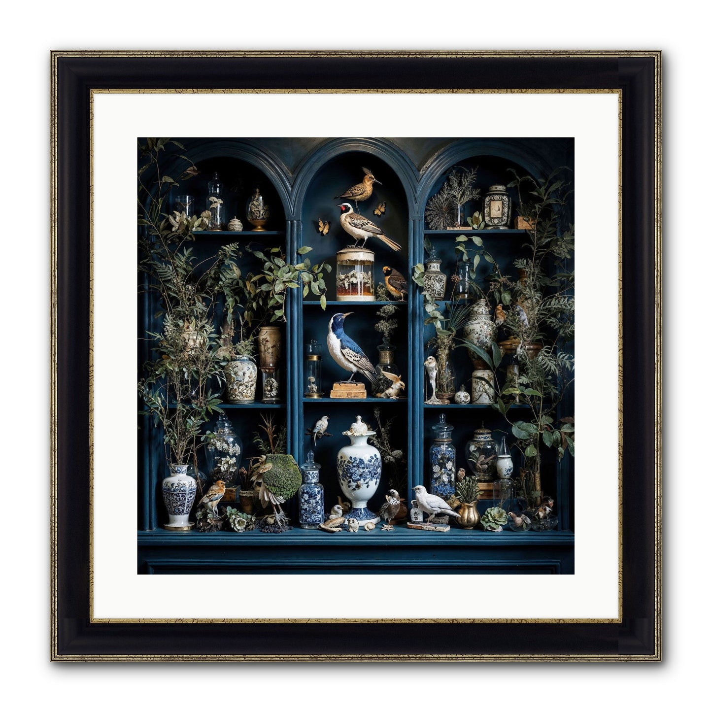 The Bluffs Framed Print - Black & Gold 20x20
