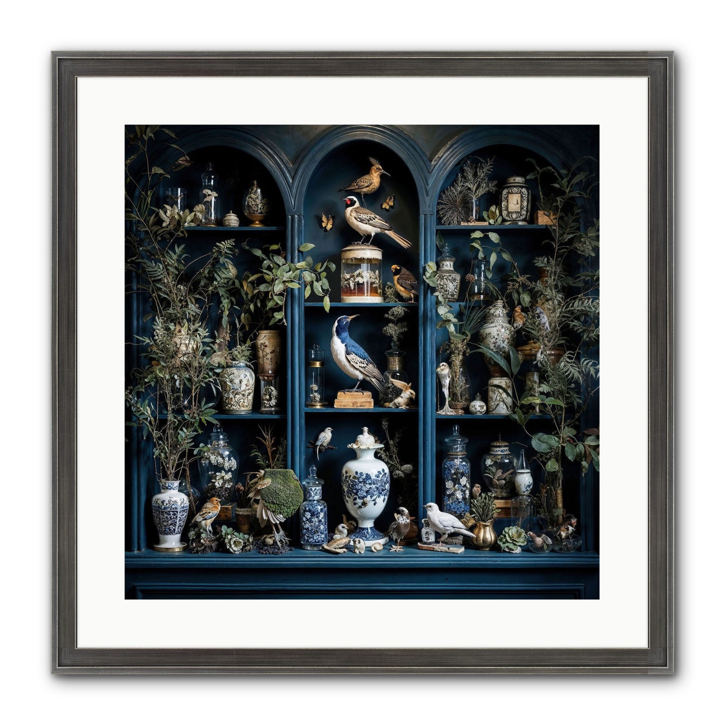 The Bluffs Framed Print - Slimwoods Black/Silver 20x20