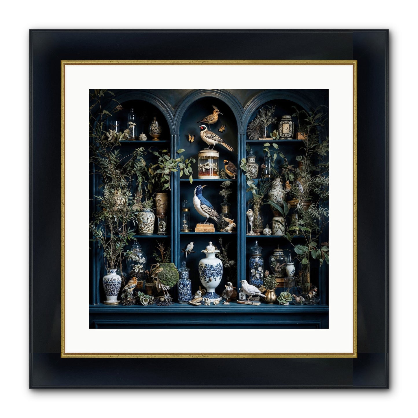 The Bluffs Framed Print - Wide Black w/Gold 20x20
