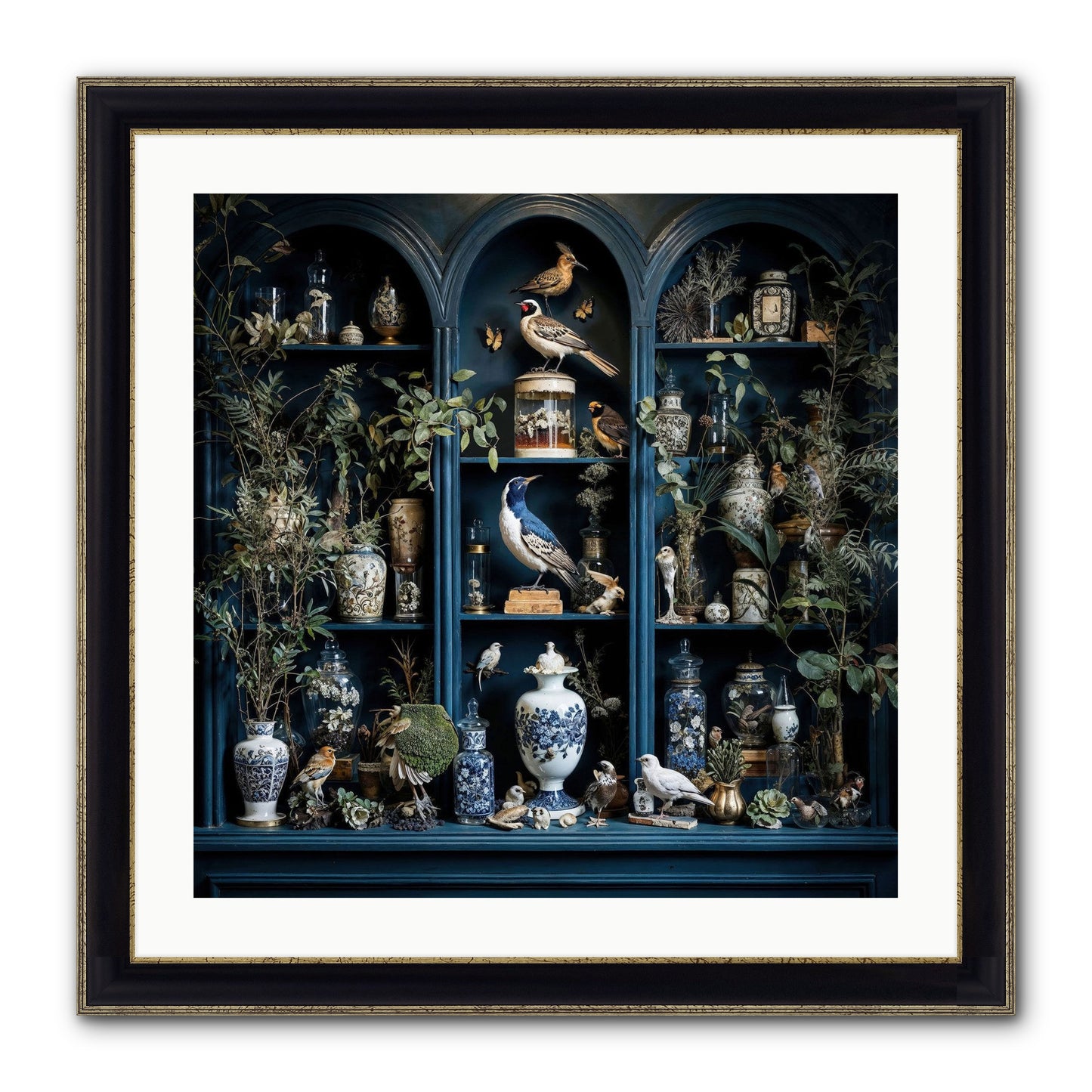 The Bluffs Framed Print - Black & Gold 24x24