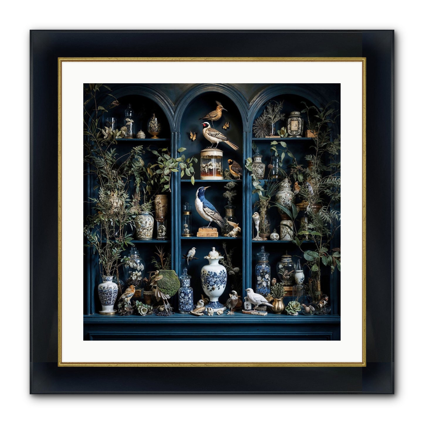 The Bluffs Framed Print - Wide Black w/Gold 24x24