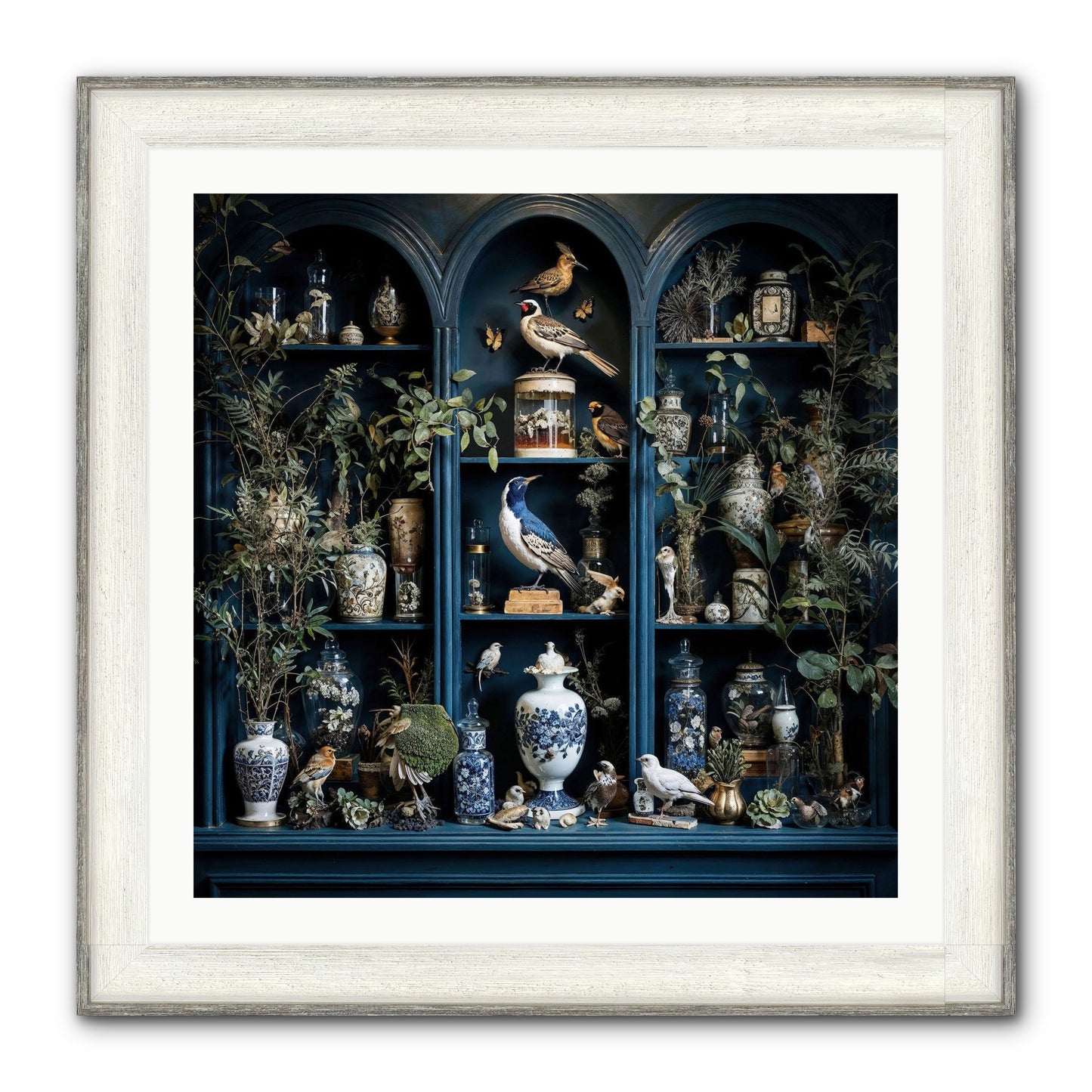 The Bluffs Framed Print - Driftwood White 30x30