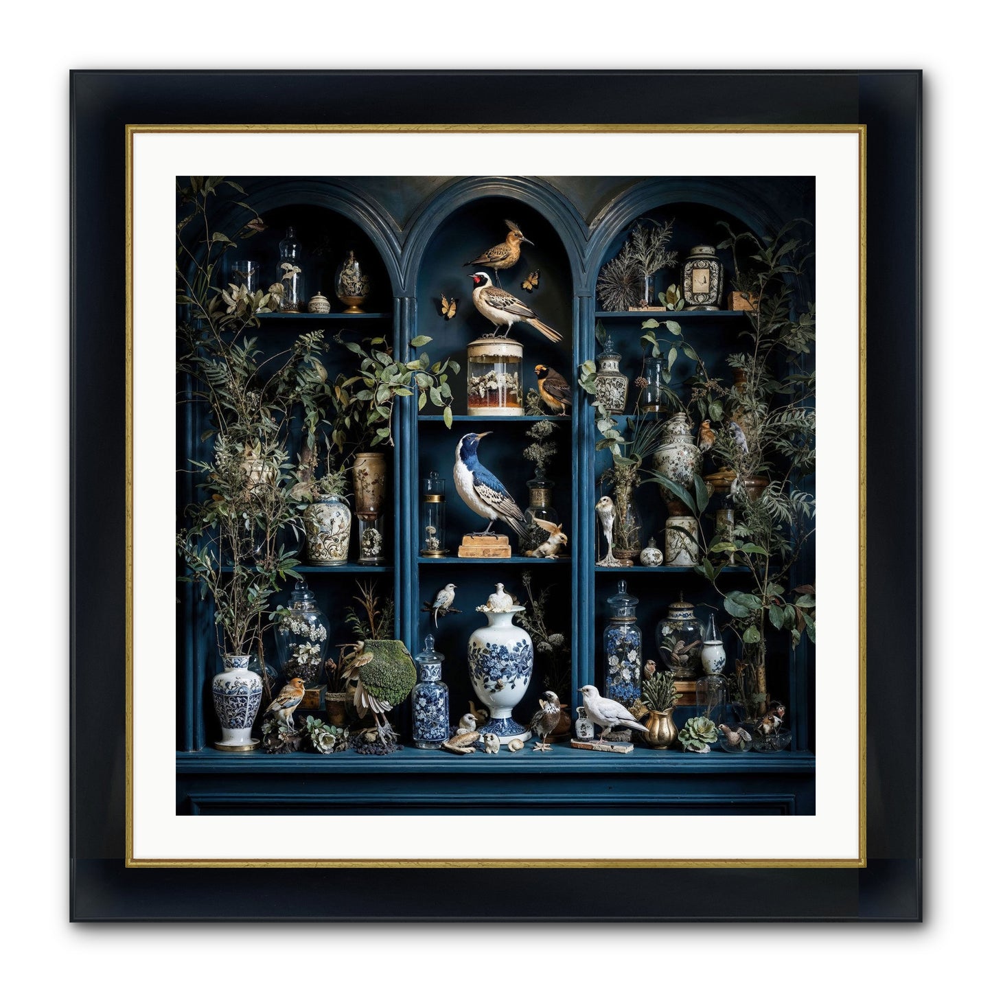 The Bluffs Framed Print - Wide Black w/Gold 30x30