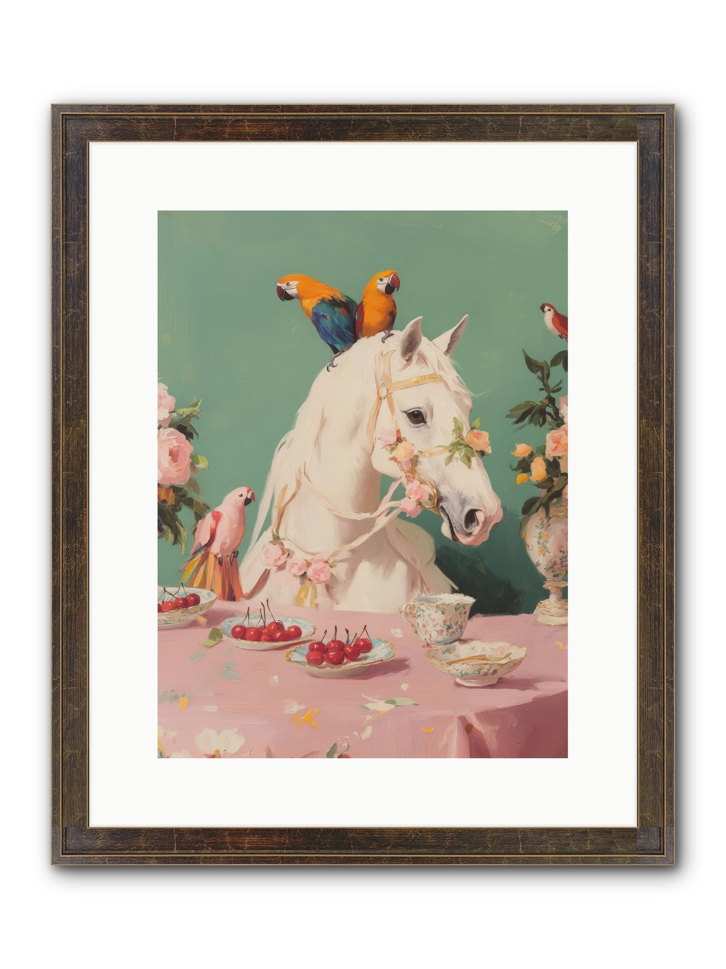 The Bohemian Breakfast Framed Print - Slimwoods Black/Gold 12x16