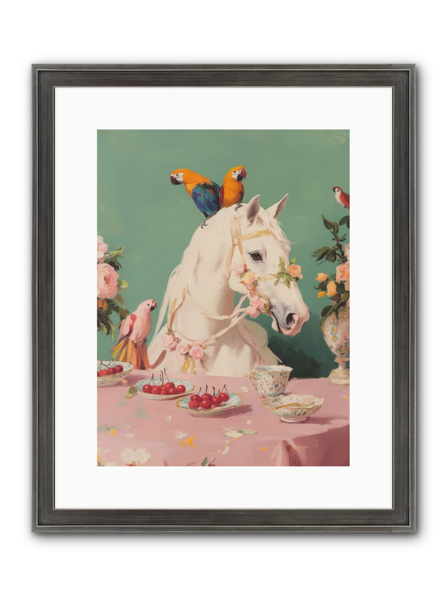 The Bohemian Breakfast Framed Print - Slimwoods Black/Silver 12x16