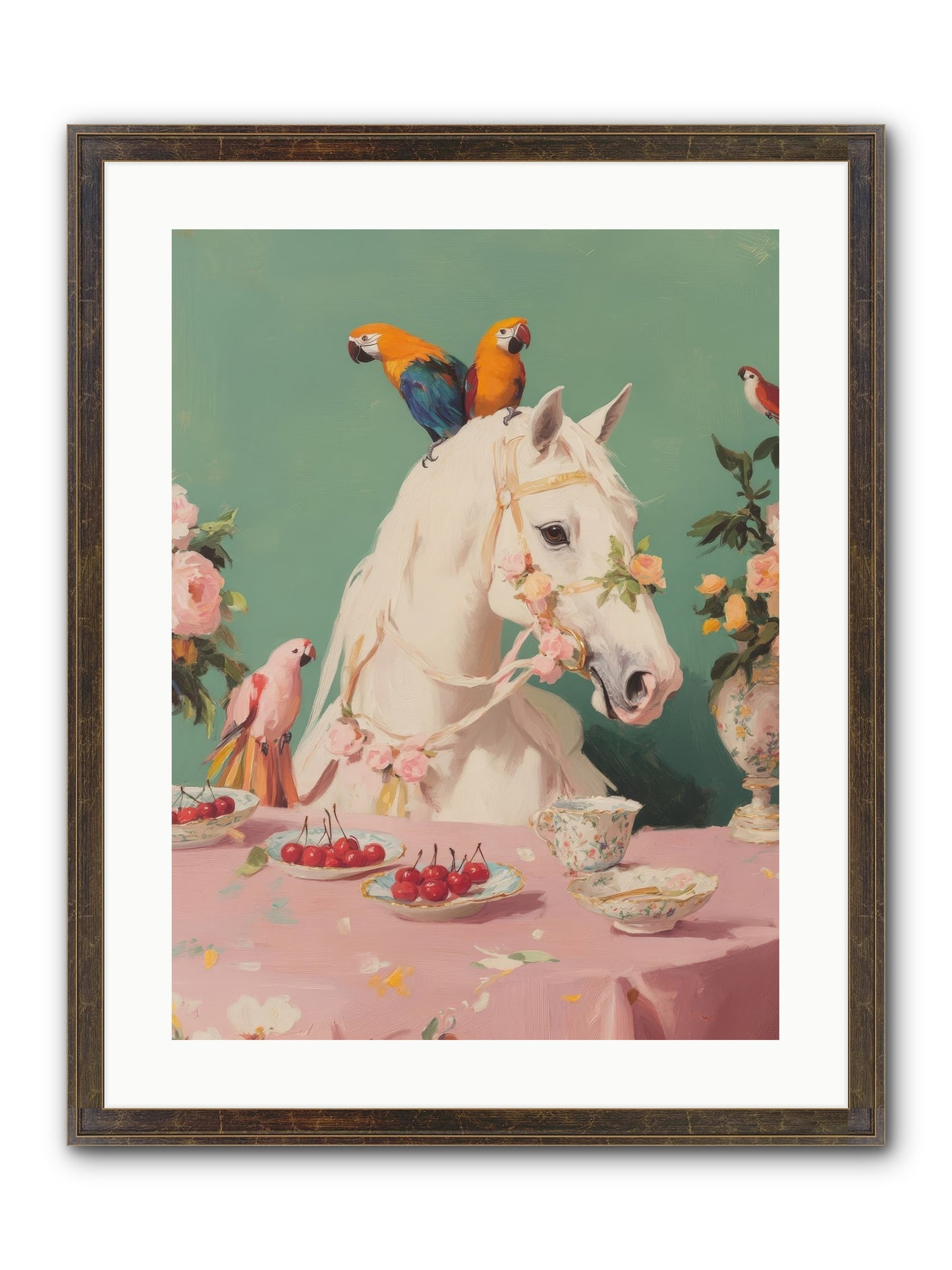 The Bohemian Breakfast Framed Print - Slimwoods Black/Gold 18x24