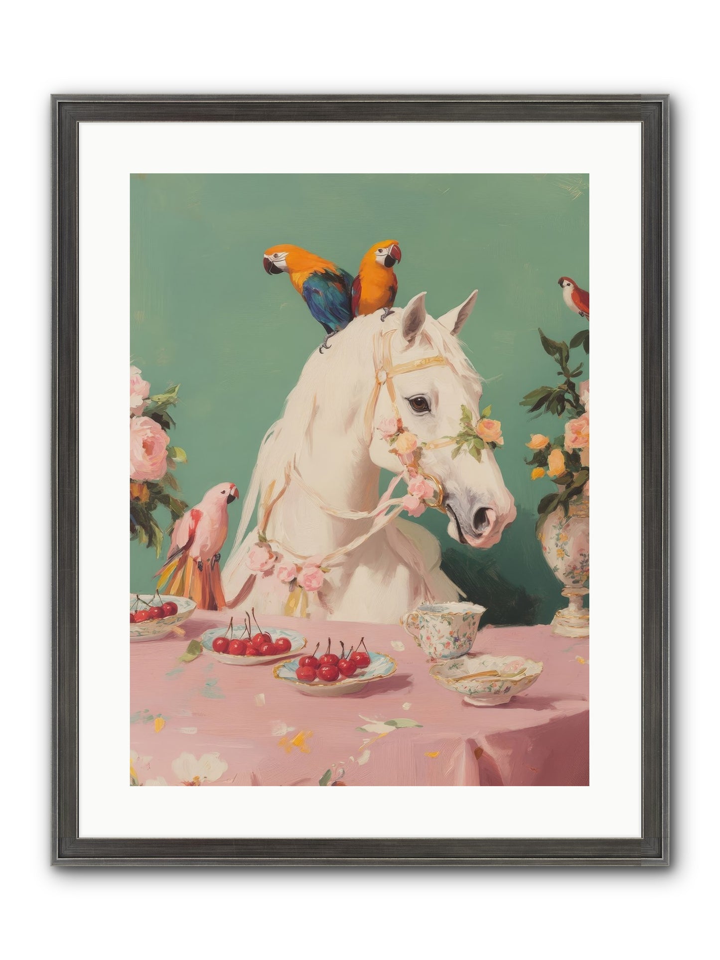 The Bohemian Breakfast Framed Print - Slimwoods Black/Silver 18x24