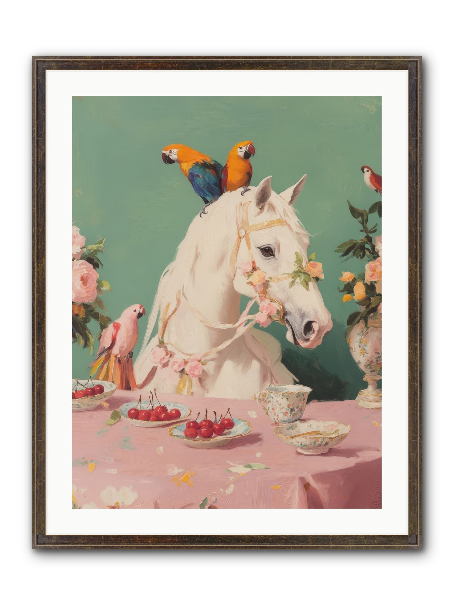 The Bohemian Breakfast Framed Print - Slimwoods Black/Gold 24x32