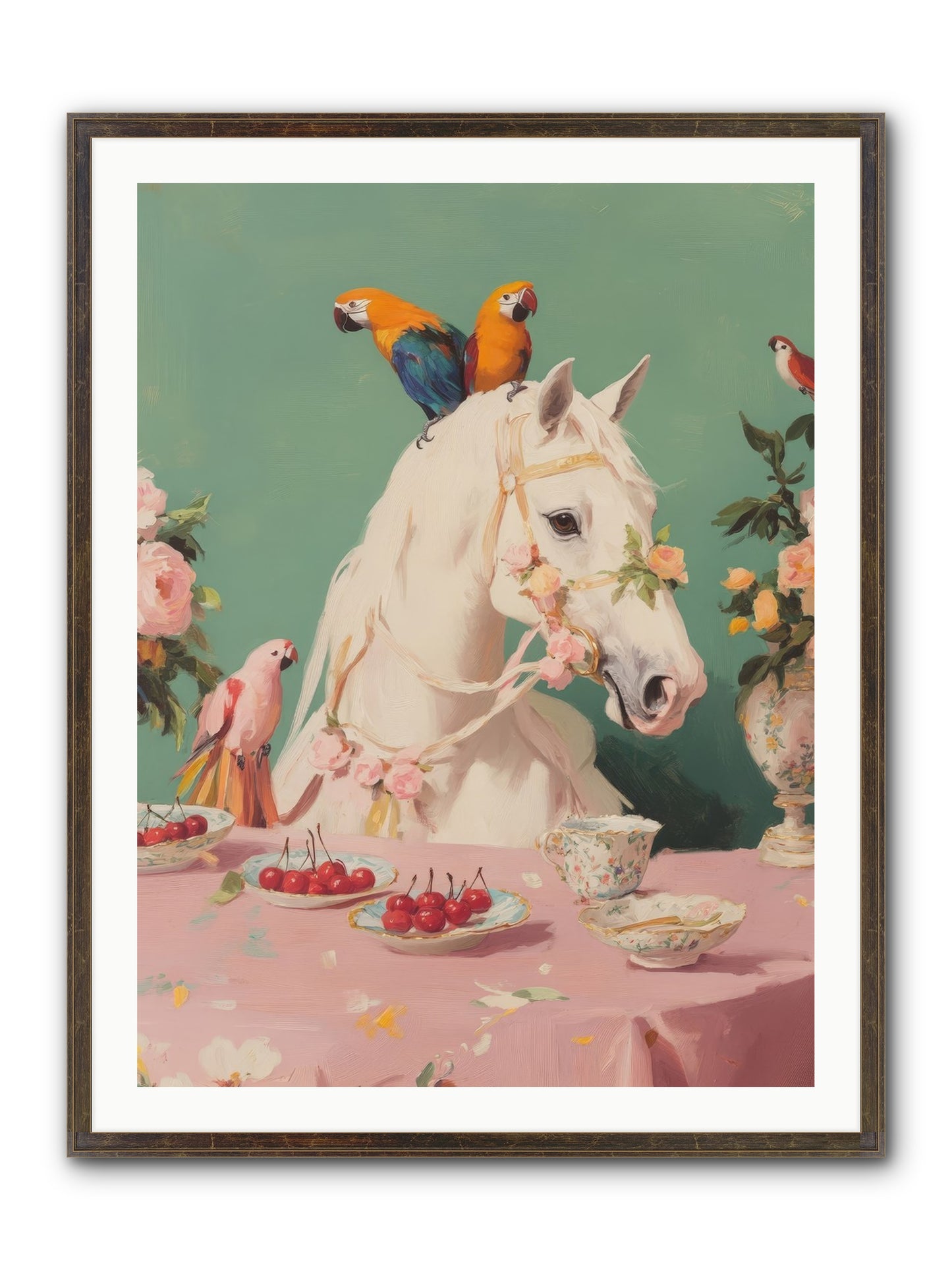 The Bohemian Breakfast Framed Print - Slimwoods Black/Gold 30x40