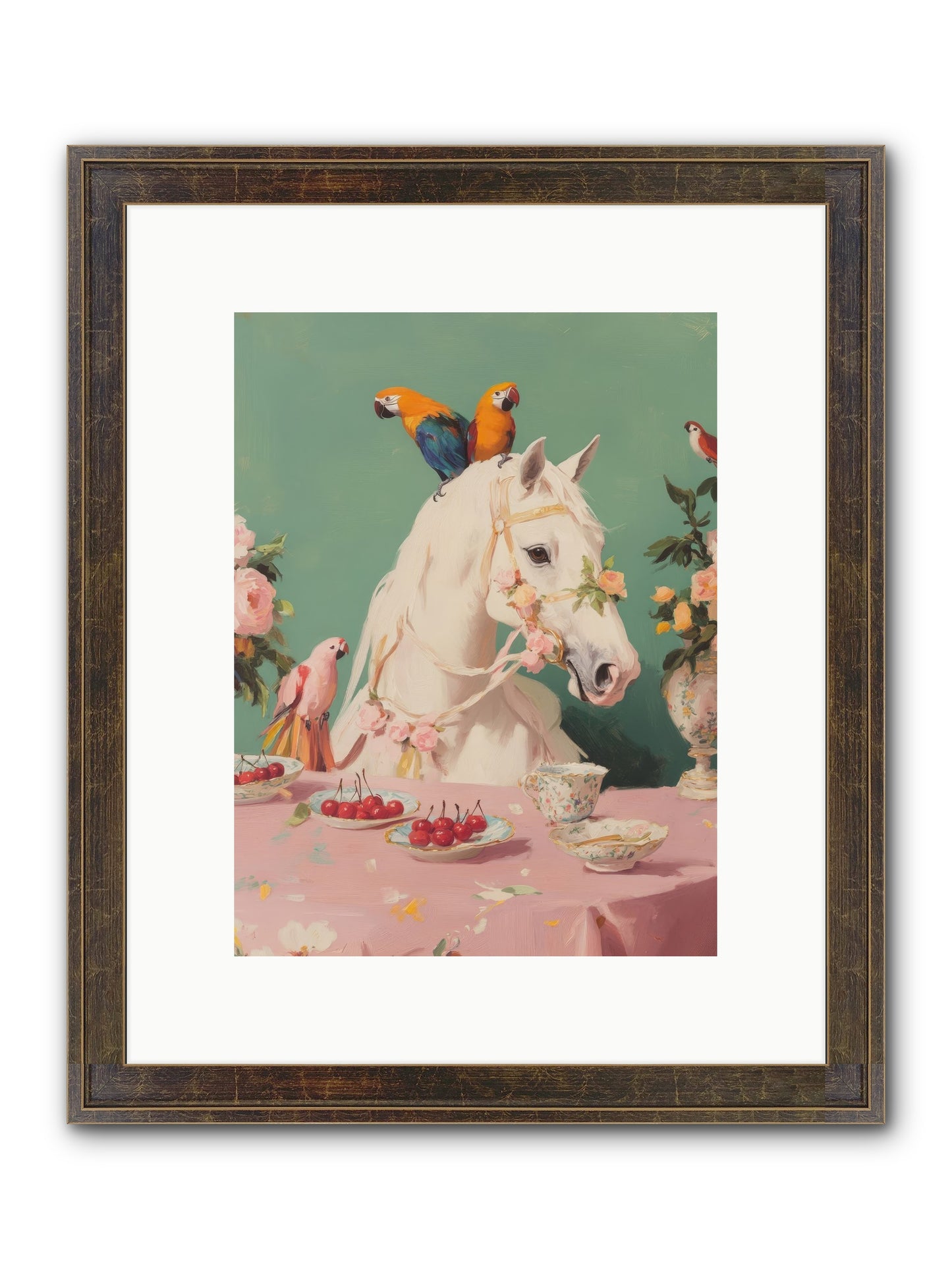 The Bohemian Breakfast Framed Print - Slimwoods Black/Gold 9x12