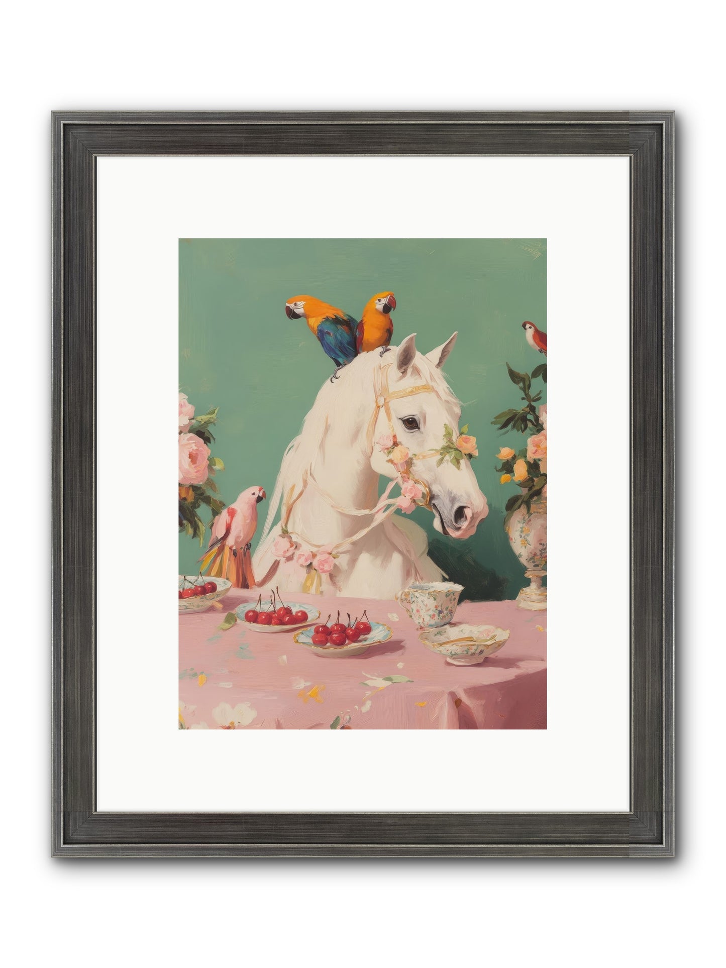 The Bohemian Breakfast Framed Print - Slimwoods Black/Silver 9x12