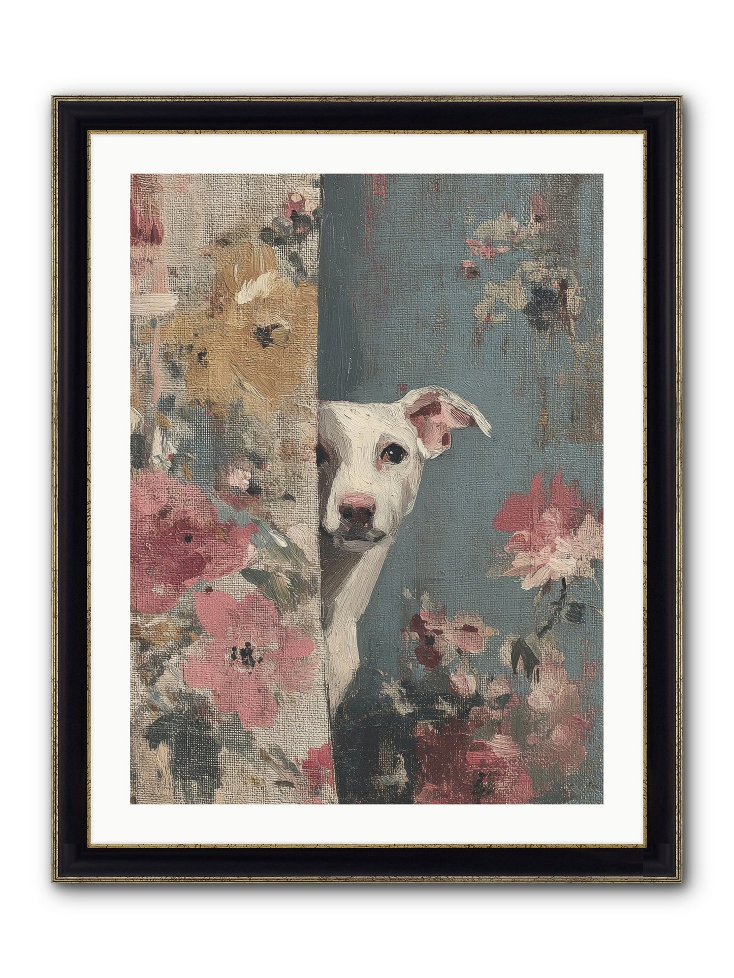 The Botanical Debut Framed Print - Black & Gold 24x32