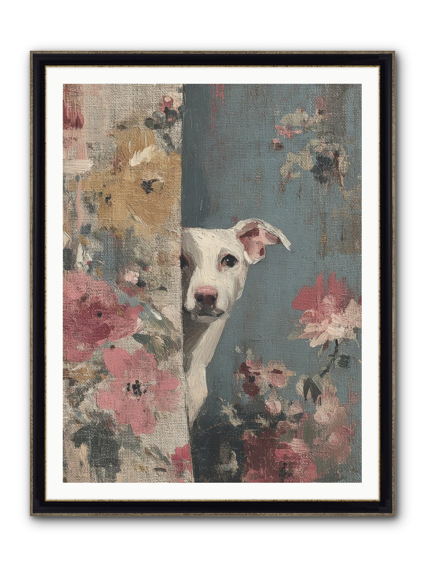 The Botanical Debut Framed Print - Black & Gold 36x48