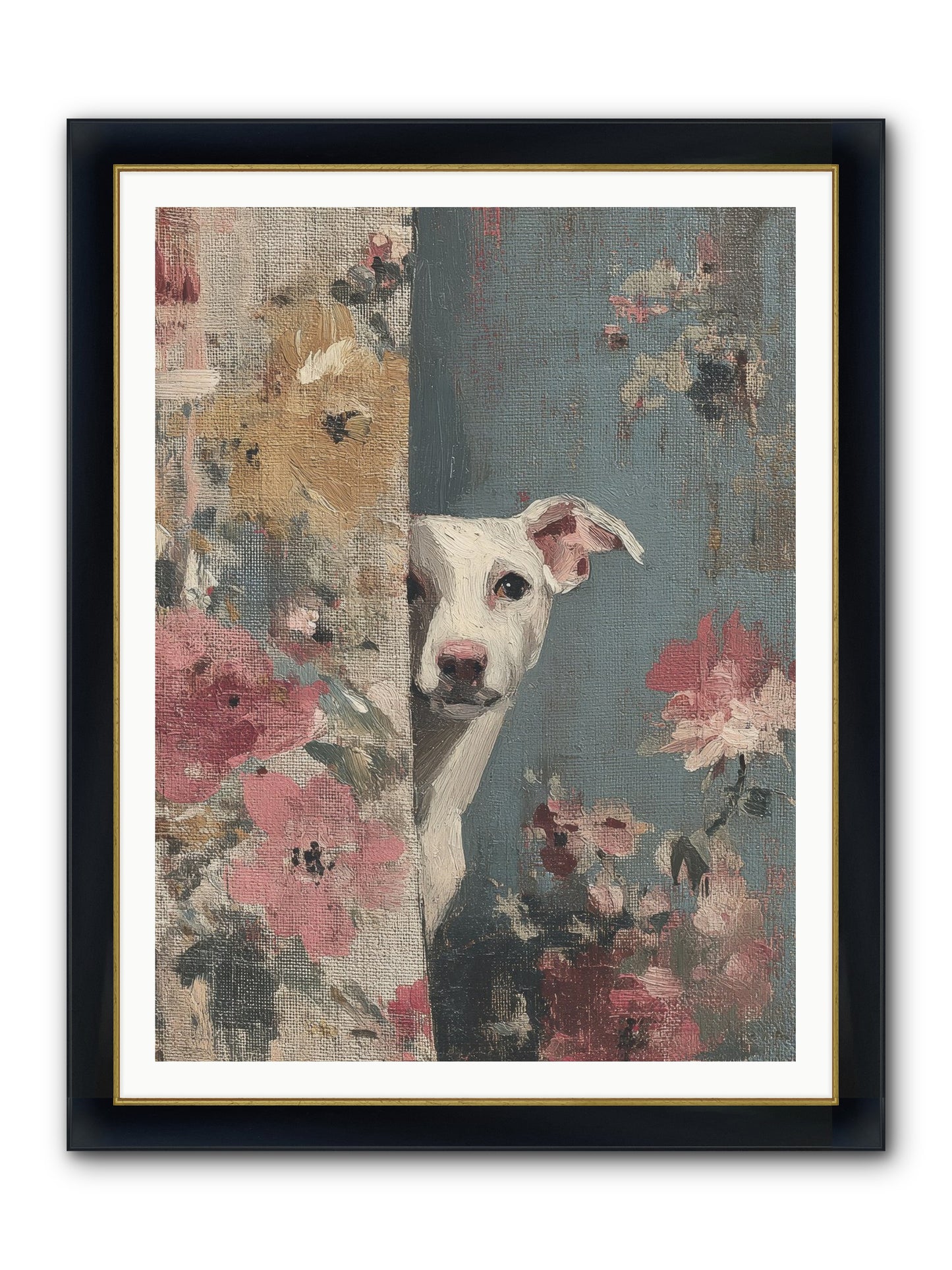 The Botanical Debut Framed Print - Wide Black w/Gold 36x48